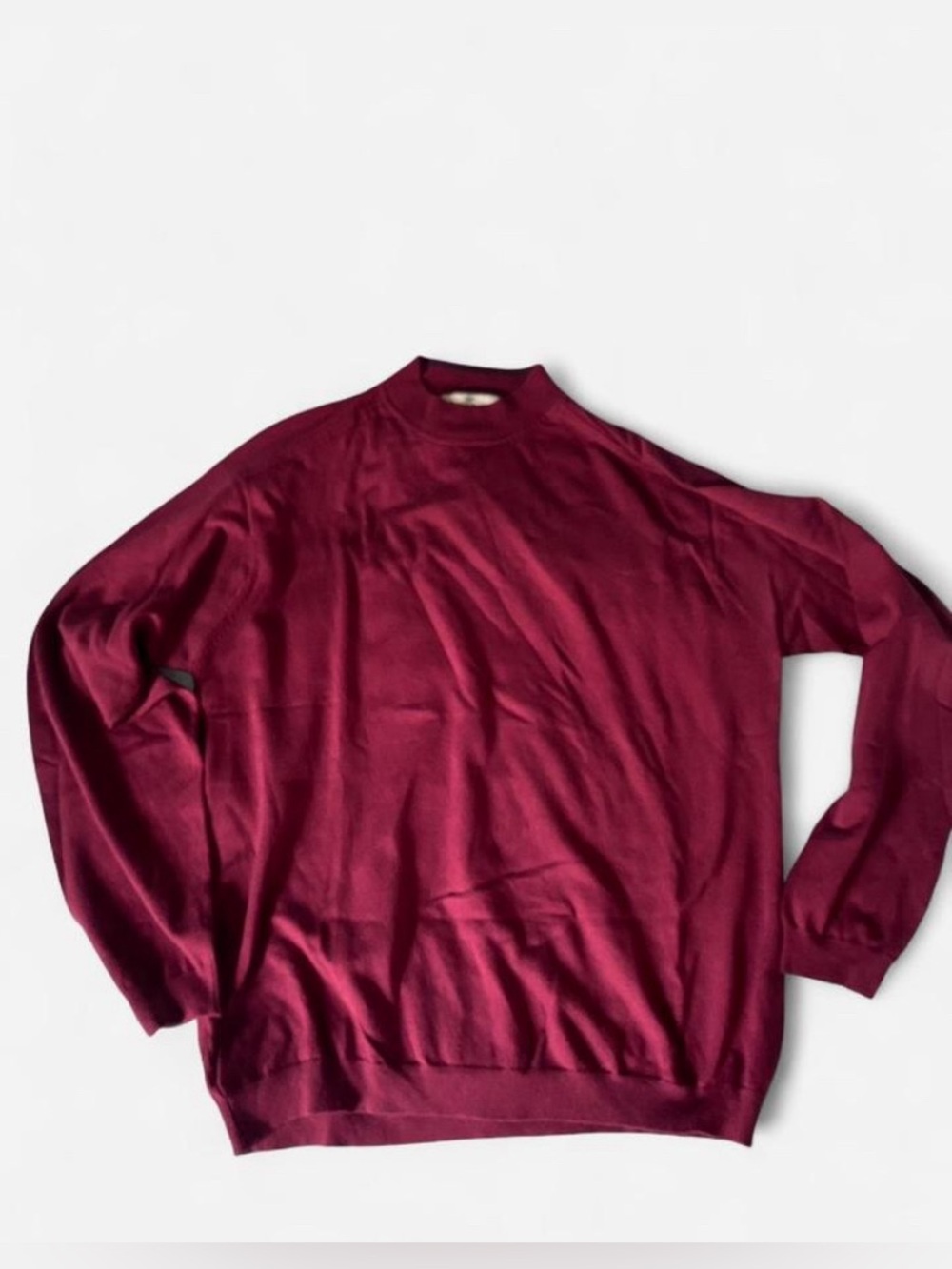 Tommy Bahama Silk Blend Burgundy Mockneck-M